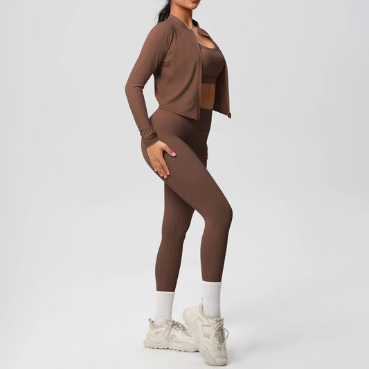 3 pièces vêtements de sport Yoga ensemble