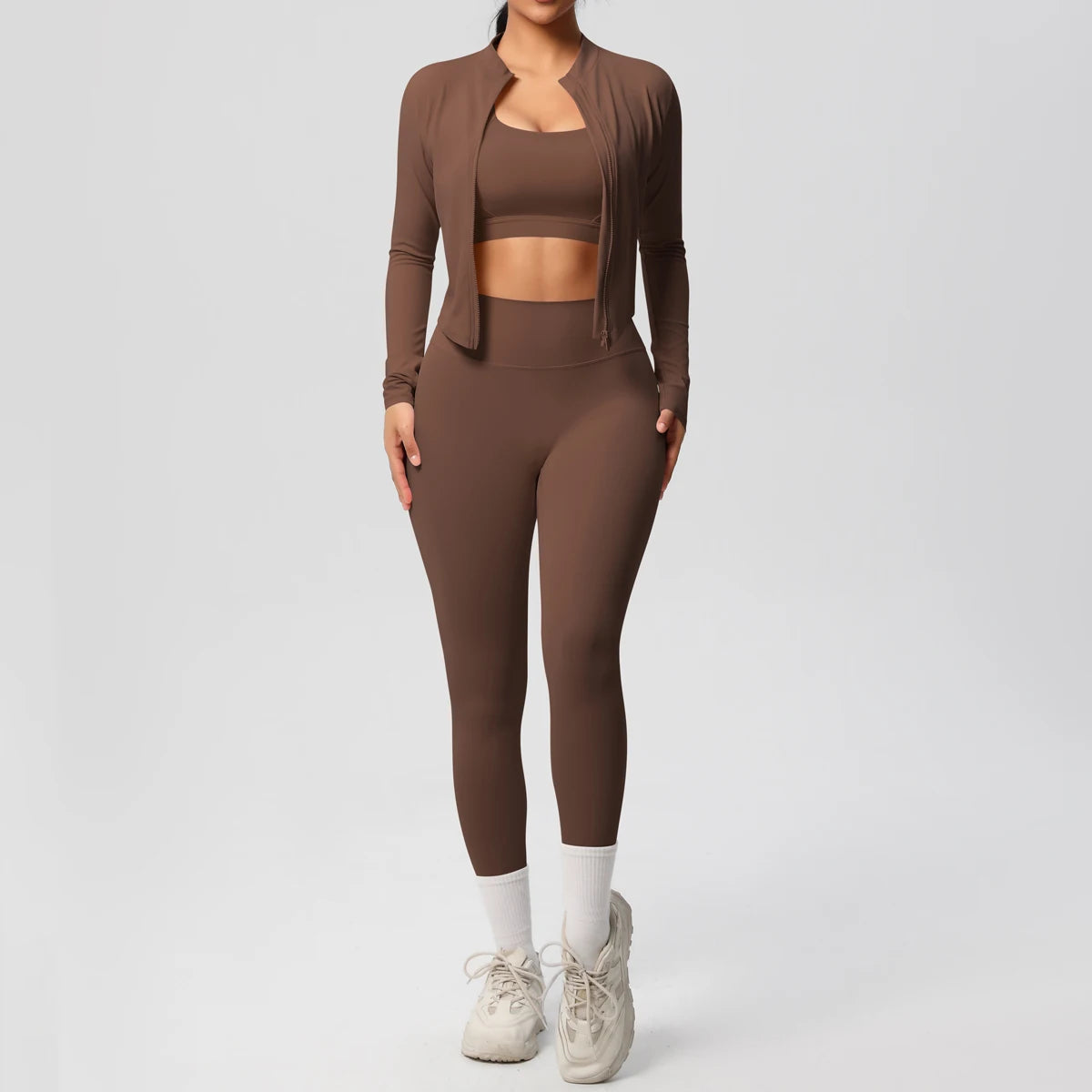 3 pièces vêtements de sport Yoga ensemble