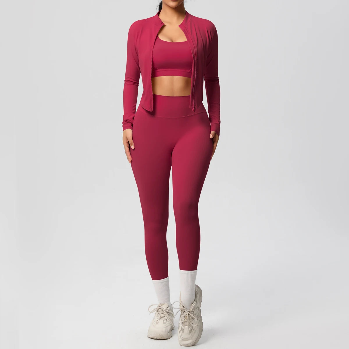 3 pièces vêtements de sport Yoga ensemble